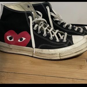 Size 11.5 - Converse Chuck Taylor High x Comme des Garcons Black